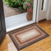Area Rug Washable Braided Print Rug, Modern Living Room Rugs, Farmhouse Low Pile Non-Slip Area Rug - 2 of 4