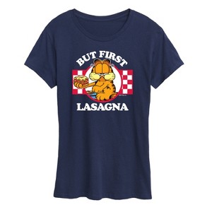 Women's - Garfield - But First Lasagna Short Sleeve Graphic T-Shirt - 1 of 4