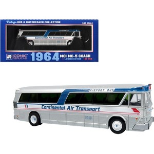 1964 MCI MC-5A Coach Bus Silver w/Blue Stripes 