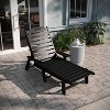 Emma and Oliver Set of 2 Poly Resin Adjustable Adirondack Lounger with Swivel Cup Holder for Indoor/Outdoor Use - image 4 of 4