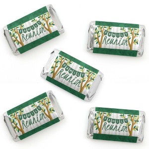 Big Dot of Happiness Family Tree Reunion - Mini Candy Bar Wrapper Stickers - Family Gathering Party Small Favors - 40 Count - 1 of 4
