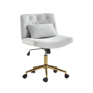 Nigel Modern Flannel Office Chair with Tilt and Adjustable Height Mecha|HULALA HOME - 1 of 4