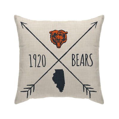 NFL Chicago Bears Cross Arrow Decorative Throw Pillow