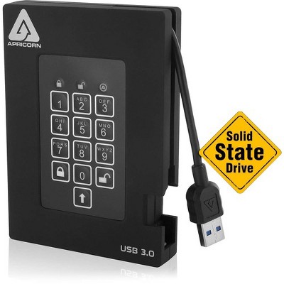 Apricorn Aegis Padlock Fortress A25-3PL256-S4000F 4 TB Solid State Drive - External - USB 3.0 - 8 MB Buffer - 3 Year Warranty