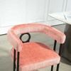 PAGED PU/Chenille Fabric Upholstered Accent Chair with Metal Legs and Cushion,Modern Upholstered Armchair for Living Room - 4 of 4