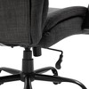 500lbs Big and Tall Office Chair with Wide Seat, Ergonomic Executive Computer Chair with Adjustable Height, Swivel Wheels and Linen Finish, Dark Grey - 2 of 4