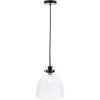 Elegant Lighting Frey 1 light Black and Clear glass pendant - 4 of 4
