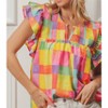 Women's Brielle Multicolored Ruffled Top - BiBi - 2 of 4