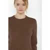 JENNIE LIU Women's 100% Pure Cashmere Long Sleeve Crew Neck Pullover Sweater - 2 of 2