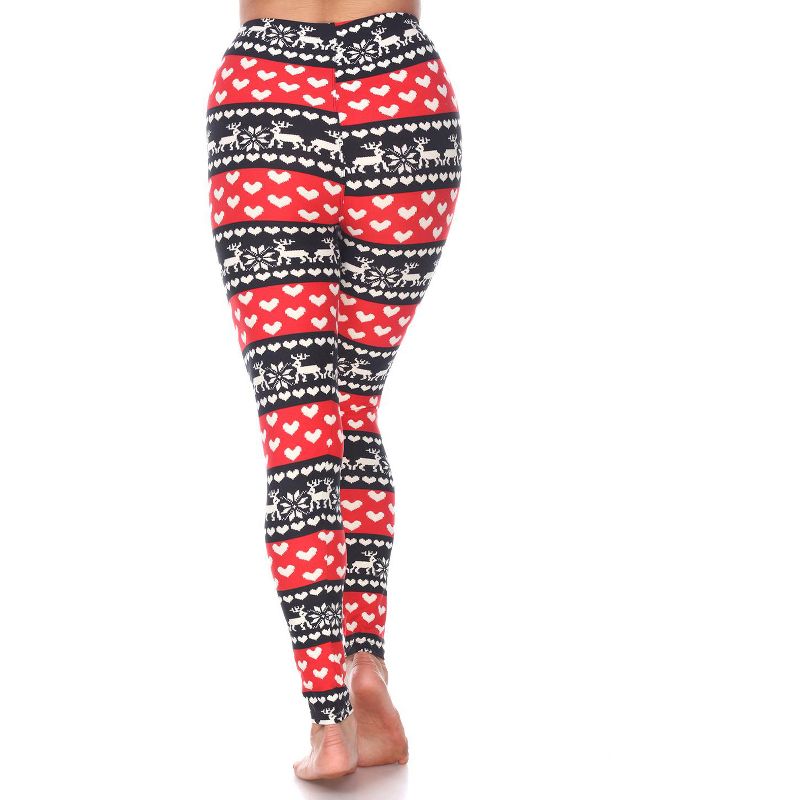 Women's One Size Fits Most Printed Leggings - One Size Fits Most - White Mark, 3 of 4