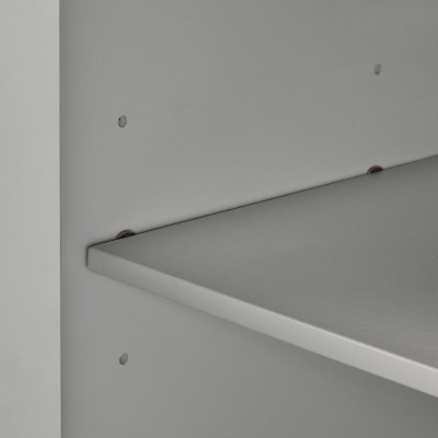 Distressed Gray Modern Farmhouse Entertainment Center with Cabinet