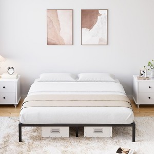 Garvee 10 Inch Twin Bed Frame No Box Spring Needed, Heavy Duty Metal Platform Bed Frame Twin Size for Bedroom Easy Assembly, Noise Free, Black - 1 of 4