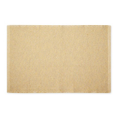 Design Imports Honey Gold  Diamond Handwoven Recycled Yarn Rug 2X3 Ft