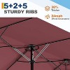 GustoWave Double-Sided 15FT x 9FT Outdoor Patio Umbrella for Pool, Deck - 3 of 4