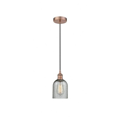 Caledonia - 1 Light Cord Hung Mini Pendant In Industrial Style-9.75 Inches Tall and 5 Inches Wide