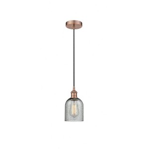 Caledonia - 1 Light Cord Hung Mini Pendant In Industrial Style-9.75 Inches Tall and 5 Inches Wide - 1 of 1