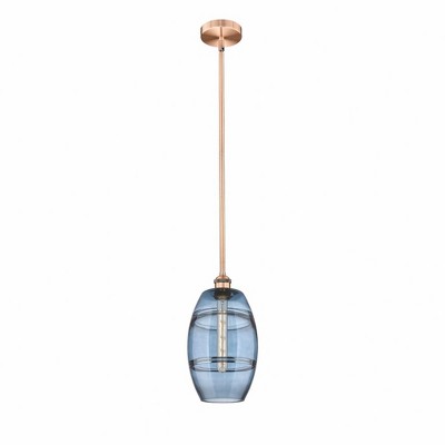 Vaz - 1 Light Stem Hung Mini Pendant In Industrial Style-9.38 Inches Tall and 8 Inches Wide