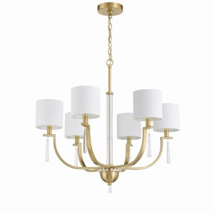 Craftmade Lighting Fortuna 6 - Light Chandelier in  Satin Brass - 1 of 1