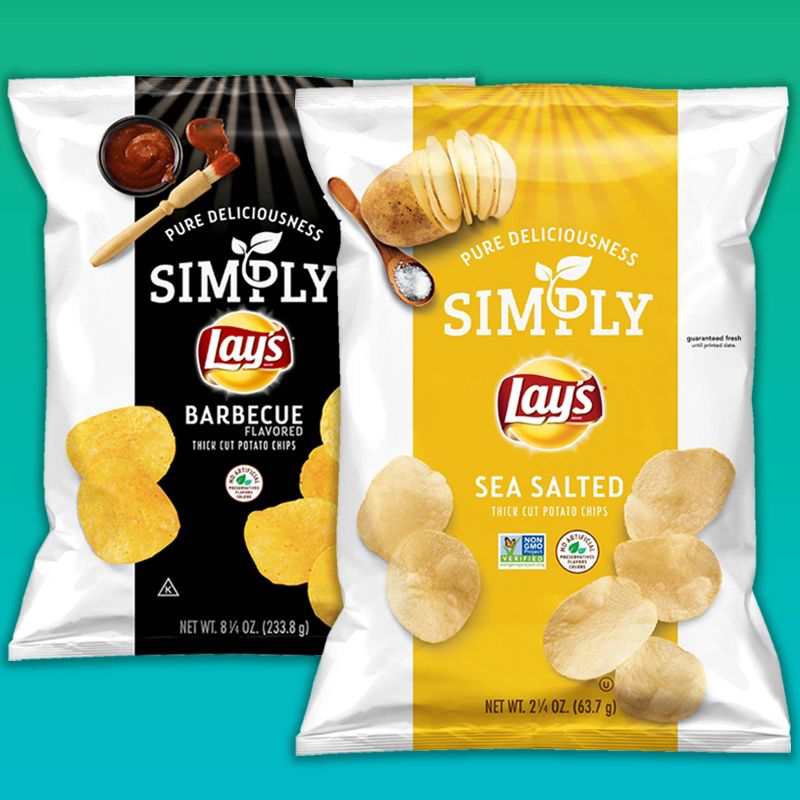 Simply Lay's Sea Salted Thick Cut Potato Chips - 8.5oz, 4 of 8