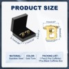 Unique Bargains Men Weddings Gift Classic Alphabet Cuff Links with Box 2 Pcs - 2 of 3