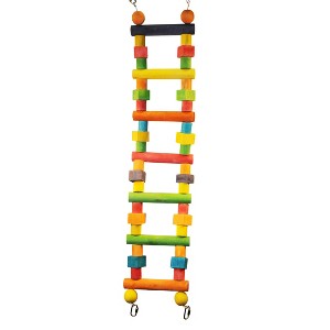 A&E Cage Company Happy Beaks Medium Wood Ladder Bird Plush Toy - 1 of 1