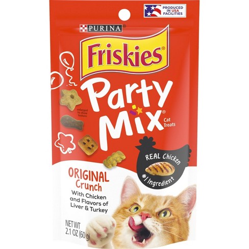 Purina Friskies Party Mix Original Crunch Crunchy Holiday Cat Treats 2 1oz Target