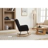 CAVINAS Accent Chair Modern Rocking Chair with Solid Wood Legs Upholstered Glider Rocking Chair with High Backrest - 4 of 4
