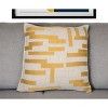 24" Red and Ivory Geometric Cotton Blend Throw Pillow With Embroidery - 2 of 4
