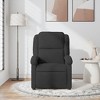 vidaXL Black Velvet Massage Recliner Chair - Manual Reclining Lounge with 6-Point Vibration, Comfortable Foam Padding, Side Pocket, and Sturdy Frame - 3 of 4
