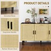 NicBex 30"/31.5"/47.25"/53.5" Rattan Sideboard,Kitchen Storage Cabinets with Rattan Doors and Shelves for Kitchen and Dining Room,Brown - 4 of 4
