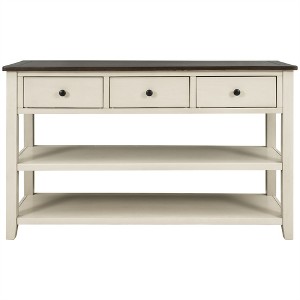 COWLOWN Console Table with 3 Drawers & 2 Shelves, Solid Frame for Living Room & Entryway - 1 of 4