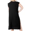 HAPPY BAY Women's Holiday Swimwear Summer Bathing Suit Cover-up Vacation Beachwear Swim Suit Mini Beach Dress Medium-Large Black Solid - 2 of 4