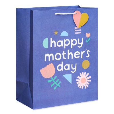 Large 'Happy Mother's Day' Gift Bag: American Greetings, Multicolored, Typography Pattern, 13" x 10" x 5.75"