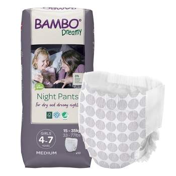 Bambo Dreamy Potty Training Night Pants for Girls Ages 4-7