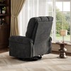 Oversized Recliner Chair, Overstuffed Soft Chenille Swivel Rocker Recliner with Padded Armrests, Nursery Rocking Chairs - 4 of 4