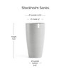 Ecopots Stockholm High Durable Modern Round Indoor/Outdoor Recycled-Based Composite Flower Pot Planter - 2 of 4
