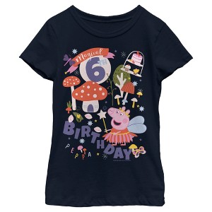 Girl's Peppa Pig Magical 6th Birthday T-Shirt - 1 of 4