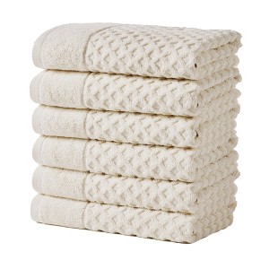 Cotton Quick-Dry Textured Towels - Great Bay Home. - 1 of 4