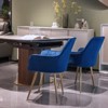KTMBDW Set of 2 Dining Chairs with Back, Velvet Upholstered Modern Accent Chairs with Metal Legs for Dining Room - 3 of 4