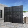Spassway 47"W x 72"H x 16"D Black Outdoor Metal Garden Trellis Privacy Screen Lattice Panel Indoor Room Divider for Climbing Plants Vines Flowers - 3 of 4