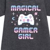 Girls' - Instant Message - Magical Gamer Girl Graphic Short Sleeve Fleece Dress - 2 of 4