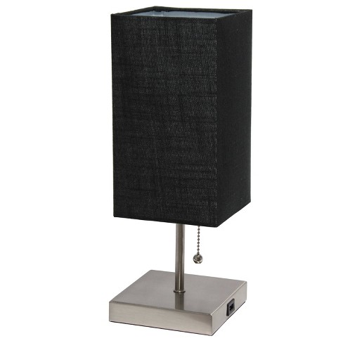 Petite Stick Lamp with USB Charging Port and Fabric Shade - Simple Designs - image 1 of 4
