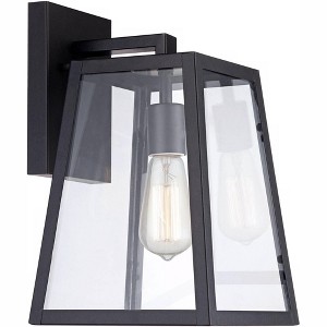 John Timberland Arrington Modern Outdoor Wall Light Fixture Mystic Black 13" Clear Glass for Post Exterior Barn Deck House Porch Yard Posts Patio Home - 1 of 4
