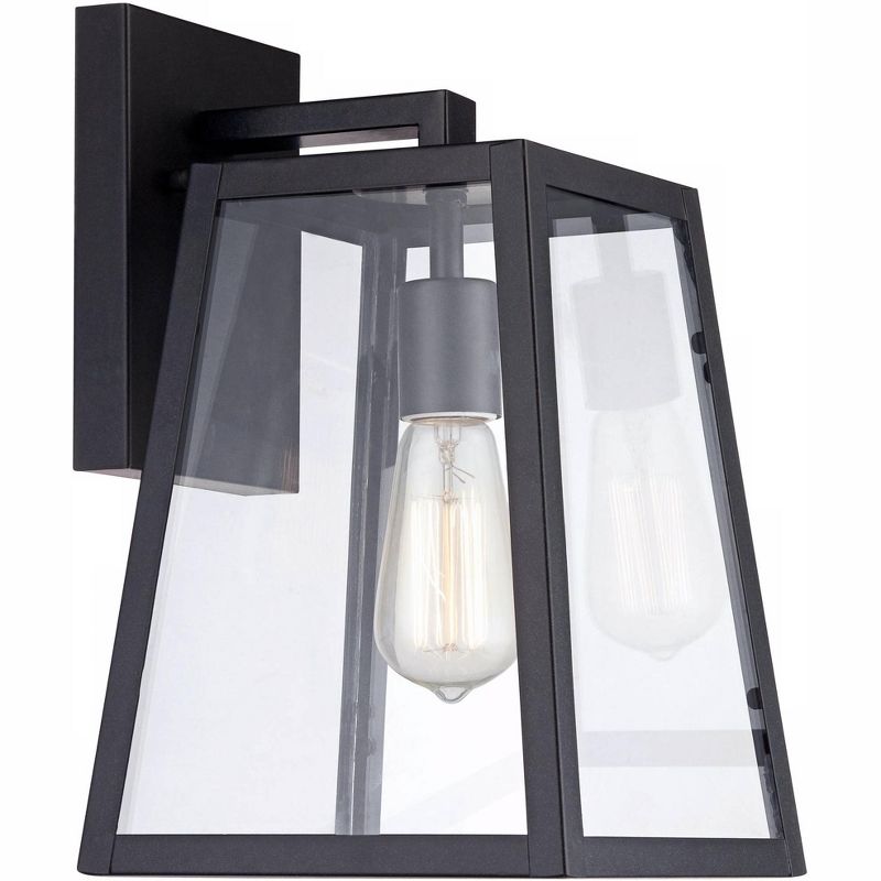John Timberland Arrington Modern Outdoor Wall Light Fixture Mystic Black 13" Clear Glass for Post Exterior Barn Deck House Porch Yard Posts Patio Home, 1 of 10