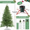 Wikineon Christmas Tree Stand for Real Trees: Xmas Base Holder With Adjustable Legs for Seasonal Displays, Home Decor Up to 7ft Tall, Green Red L - 4 of 4