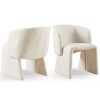 Set of 2 Modern Teddy Barrel Chair,Upholstered Comfy Accent Chair with Curved Backrest for Living Room,Bedroom,Reception-Baofuwish - 3 of 4