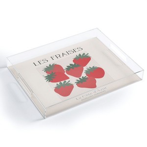April Lane Art Les Fraises Fruit Market France Acrylic Tray - Deny Designs - 1 of 4
