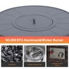 Mondawe 25" H x 32" W Rustproof Aluminum Outdoor Wicker Propane Fire Pit Table with Lid (Mixed Gray) - 3 of 4