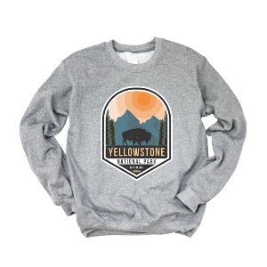 Simply Sage Market Women's Graphic Sweatshirt Yellowstone National Park Badge - 1 of 3