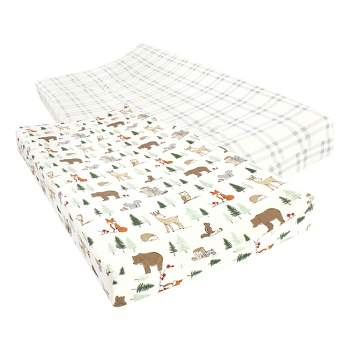 Hudson Baby Cotton Changing Pad Cover, Forest Animals, One Size